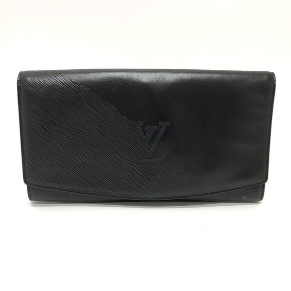 LOUIS VUITTON Epi Aegean Opera Bag Clutch bag Leather Black/GoldHardware - Picture 1 of 15